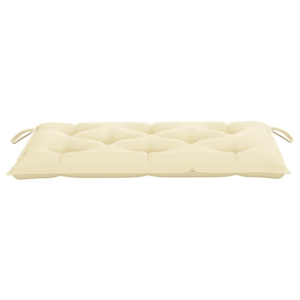 vidaXL Garden Bench Cushion Cream White 43.3"x19.6"x2.7" Fabric. Picture 3