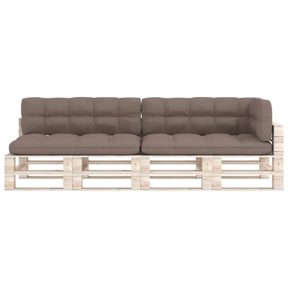 vidaXL Pallet Sofa Cushions 5 pcs Taupe. Picture 3