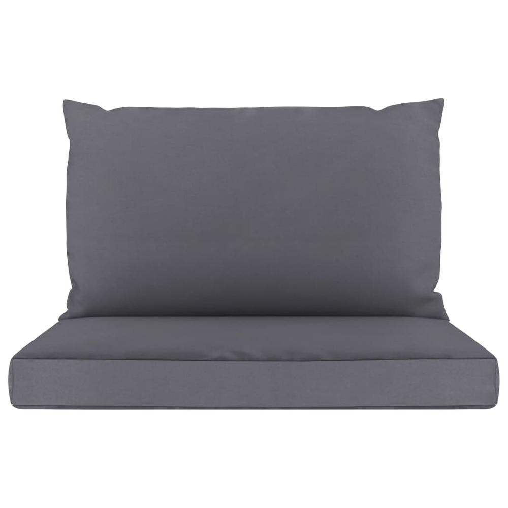 vidaXL Pallet Sofa Cushions 2 pcs Anthracite Fabric, 315052. Picture 3