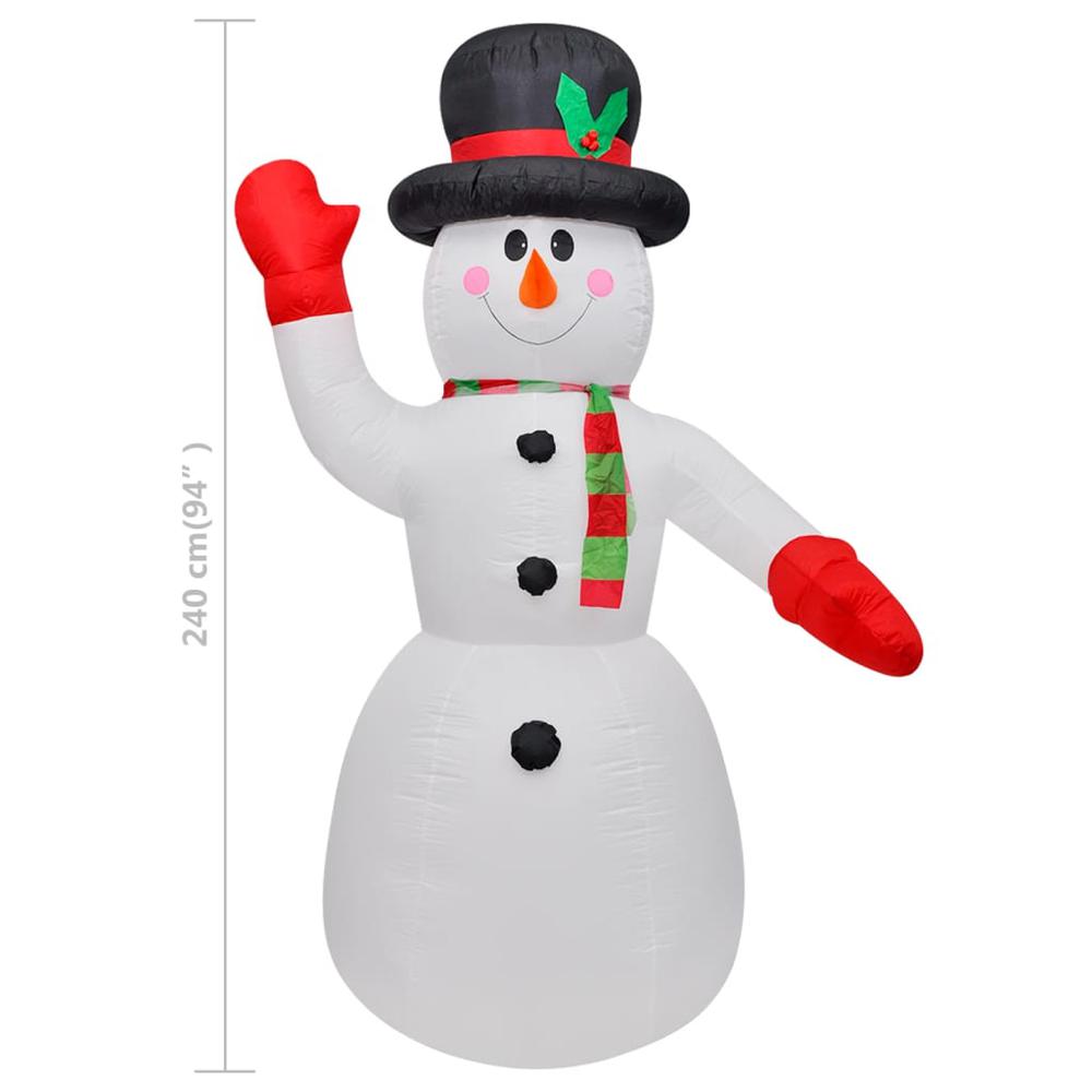 vidaXL Christmas Inflatable Snowman 94.5". Picture 4