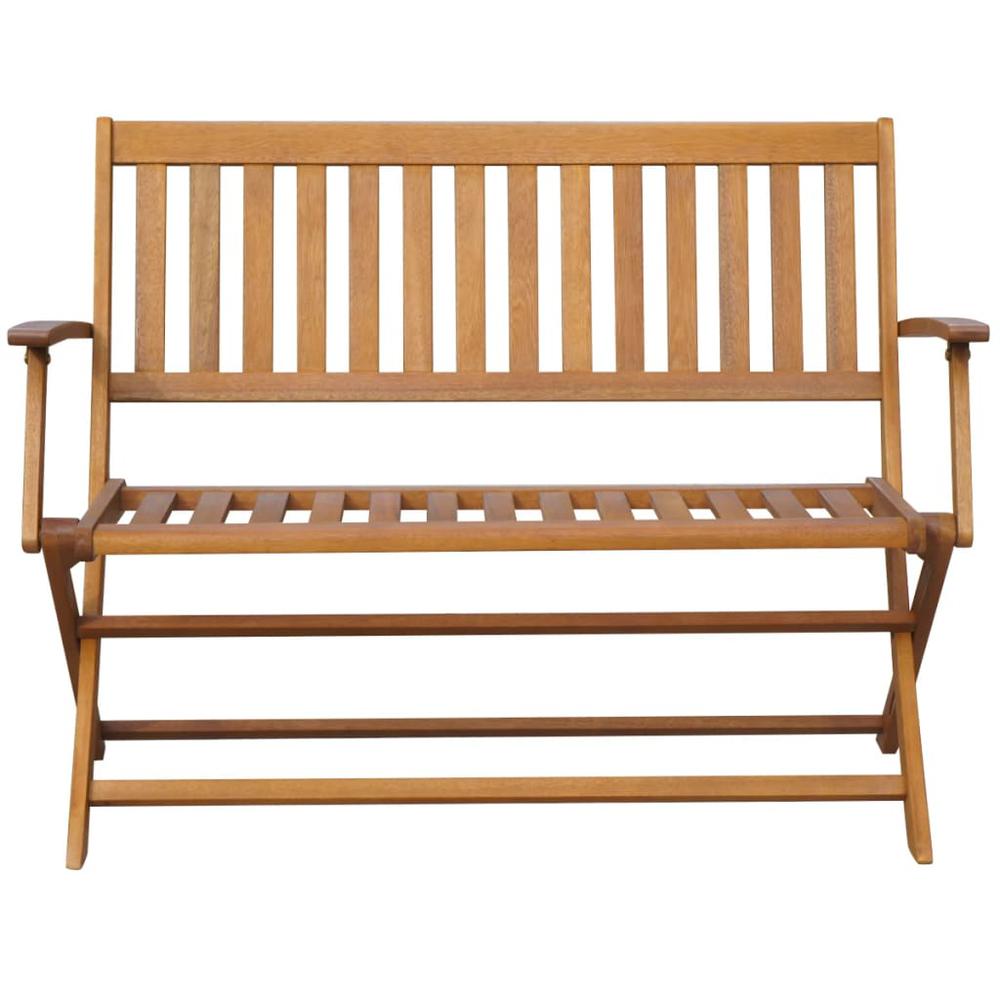 vidaXL Patio Bench with Cushion 47.2" Solid Acacia Wood, 3064246. Picture 3