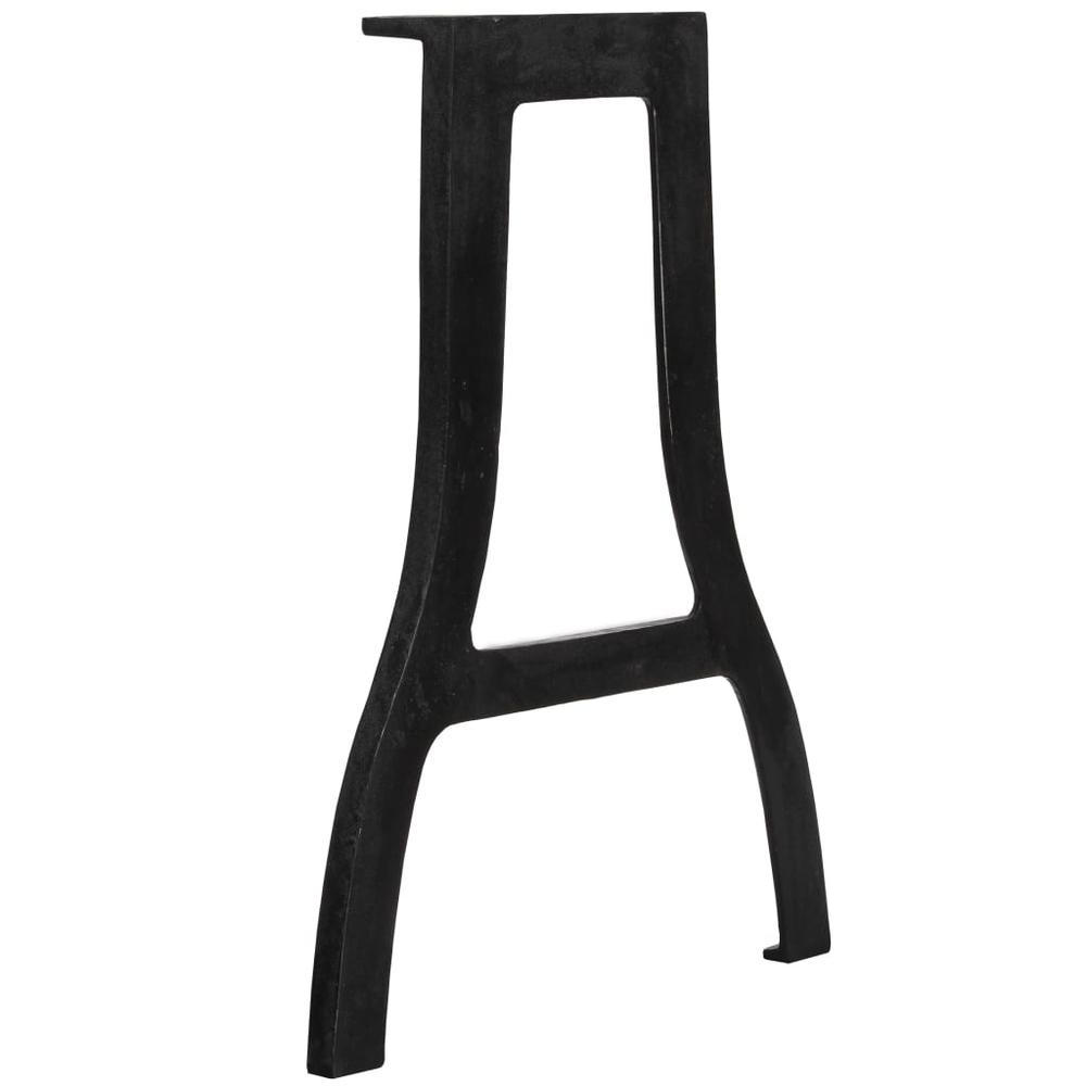 vidaXL Dining Table Legs 2 pcs A-Frame Cast Iron. Picture 3