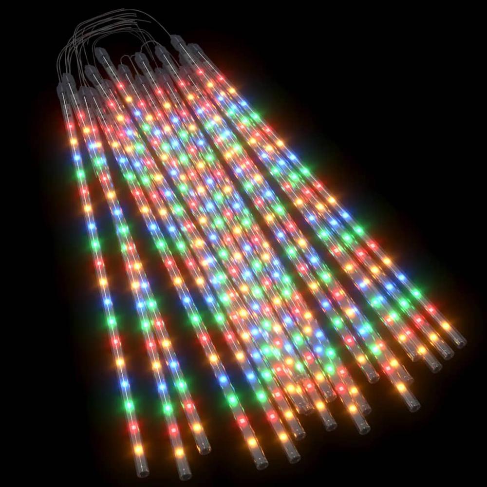 vidaXL Meteor Lights 20 pcs 19.7" Colorful 720 LEDs Indoor Outdoor. Picture 2