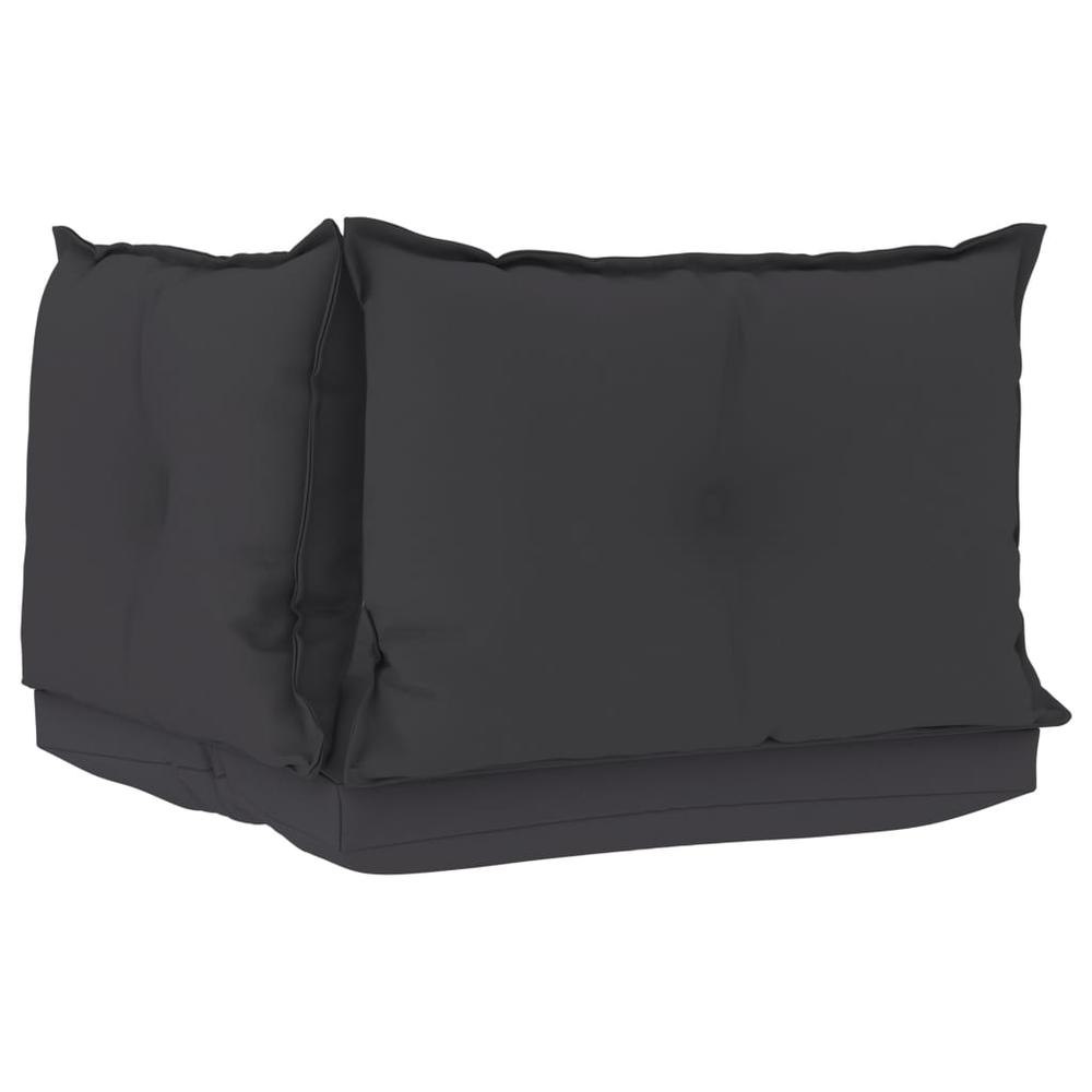 vidaXL Pallet Sofa Cushions 3 pcs Anthracite Fabric, 47466. Picture 4