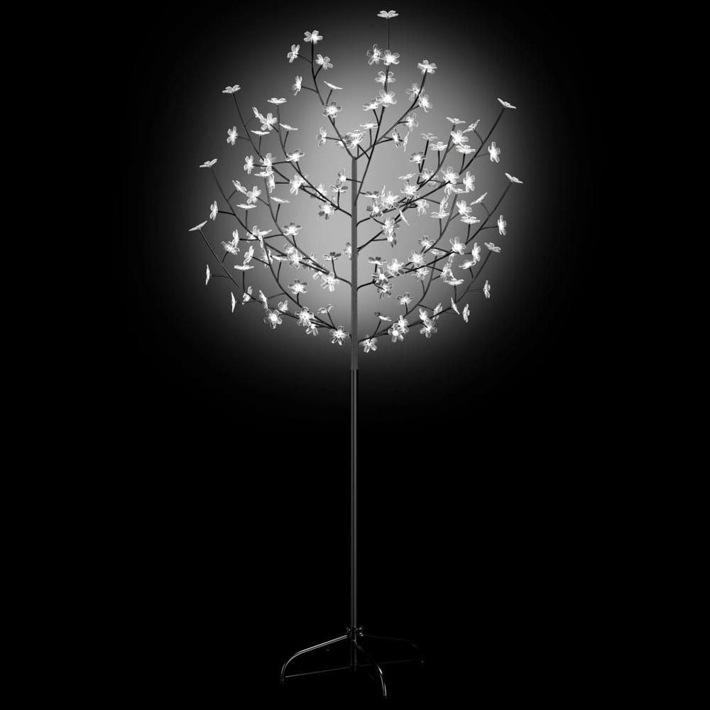 vidaXL Christmas Tree 120 LEDs Cold White Light Cherry Blossom 59.1". Picture 2