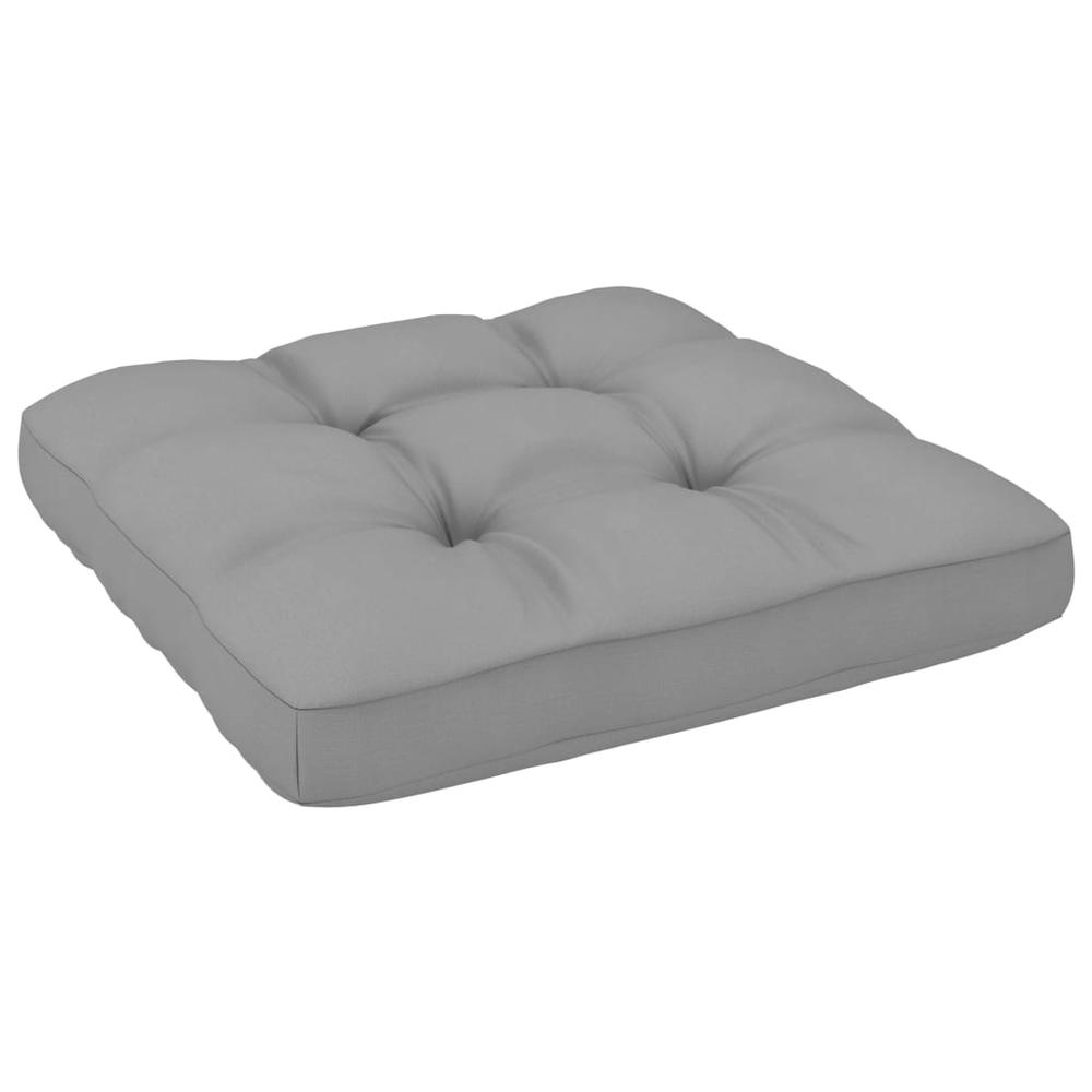 vidaXL Pallet Sofa Cushion Gray 27.6"x27.6"x3.9". Picture 3