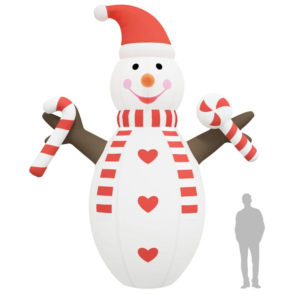 vidaXL Christmas Inflatable Snowman with LEDs 248". Picture 11