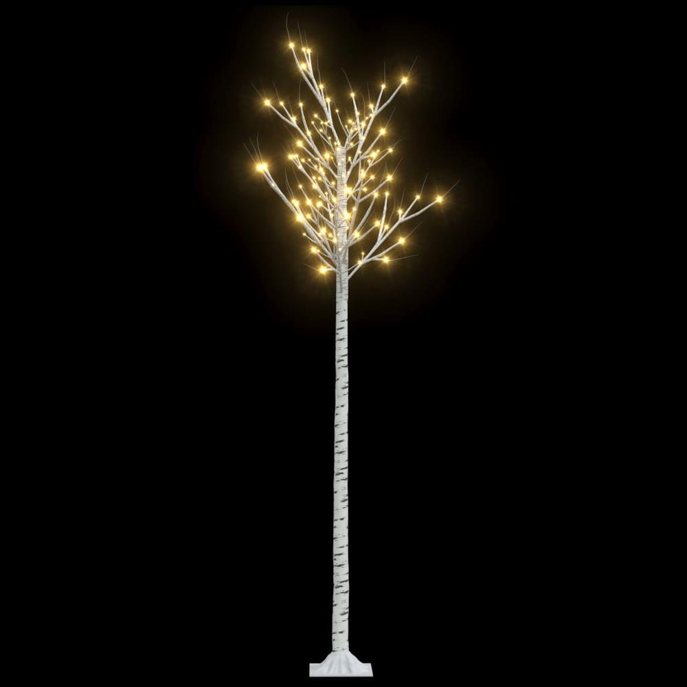 vidaXL Christmas Tree 220 LEDs 7.2' Warm White Willow Indoor Outdoor. Picture 2
