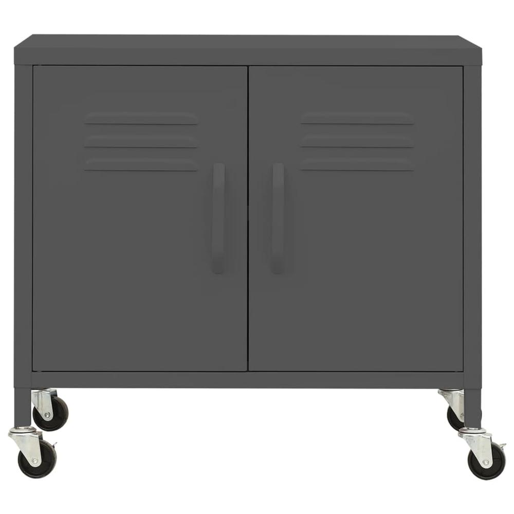 vidaXL Storage Cabinet Anthracite 23.6"x13.8"x22" Steel. Picture 3