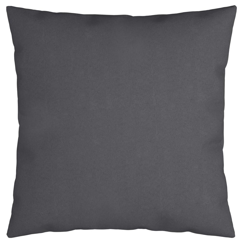 vidaXL Throw Pillows 4 pcs Anthracite 15.7"x15.7" Fabric. Picture 2