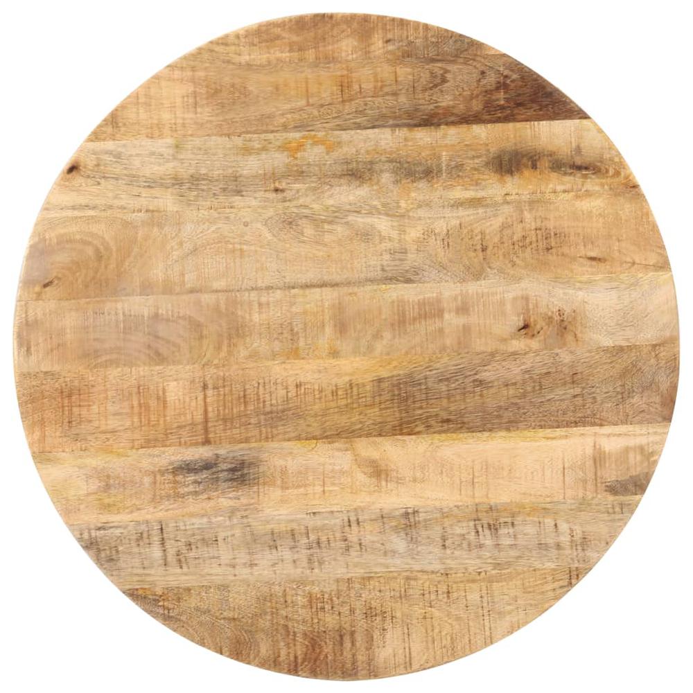 vidaXL Bistro Table Round Ã˜27.6"x29.5" Rough Mango Wood. Picture 3