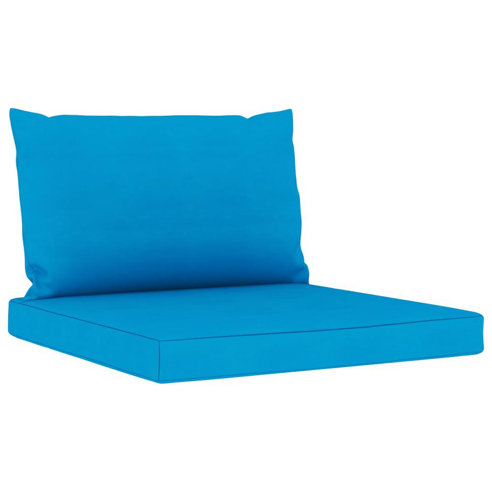 vidaXL Pallet Sofa Cushions 2 pcs Light Blue Fabric. Picture 2