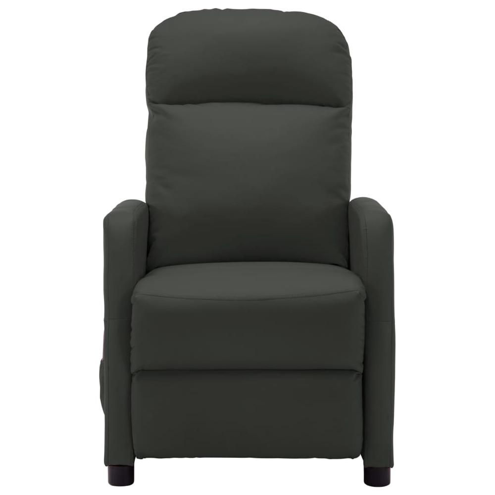 vidaXL Massage Reclining Chair Anthracite Faux Leather, 321362. Picture 2