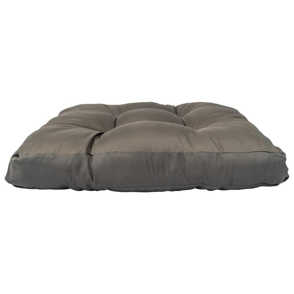 vidaXL Pallet Cushion Gray 22.8"x22.8"x3.9" Polyester. Picture 3