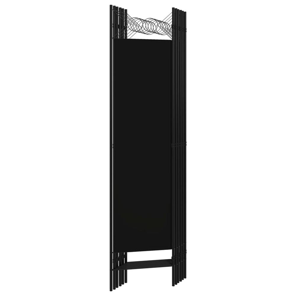 vidaXL 6-Panel Room Divider Black 94.5"x70.9". Picture 4