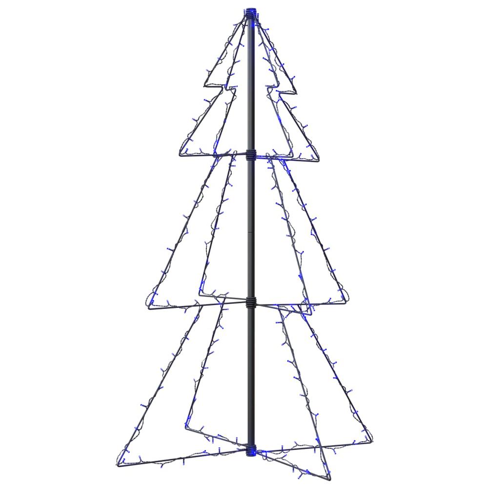 vidaXL Christmas Cone Tree 160 LEDs Indoor and Outdoor 30.7"x47.2", 328567. Picture 2
