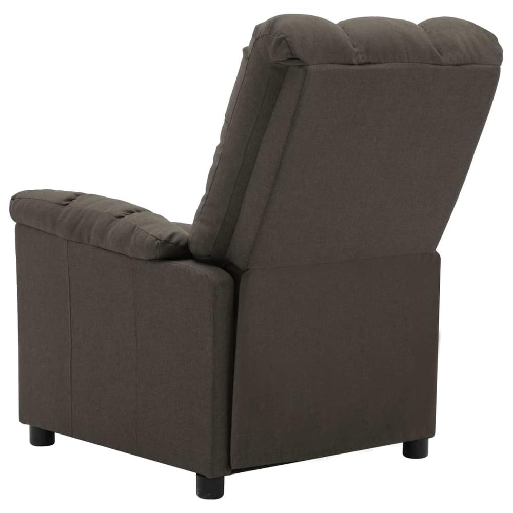 vidaXL Electric Massage Recliner Taupe Fabric. Picture 4