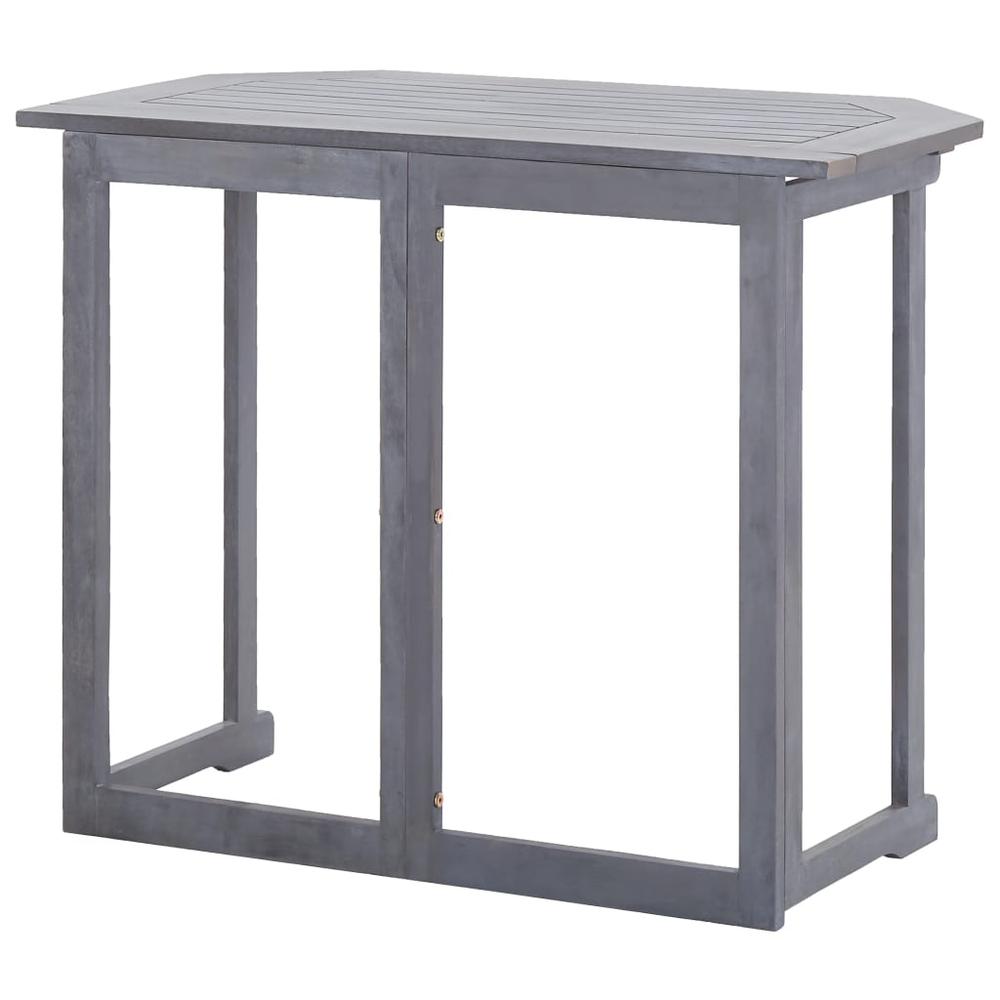 vidaXL Folding Balcony Table 35.4"x19.7"x29.1" Solid Acacia Wood, 46326. Picture 3