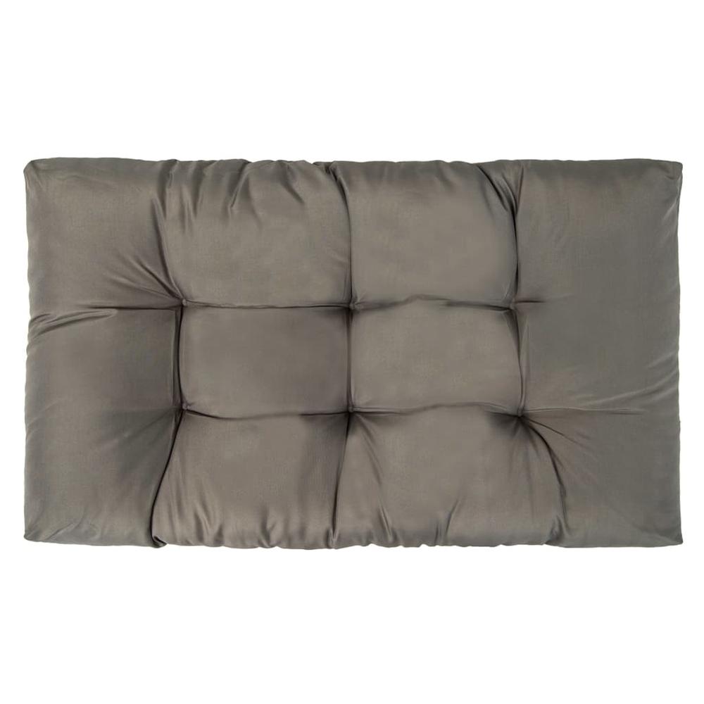 vidaXL Pallet Cushions 2 pcs Gray Polyester. Picture 3