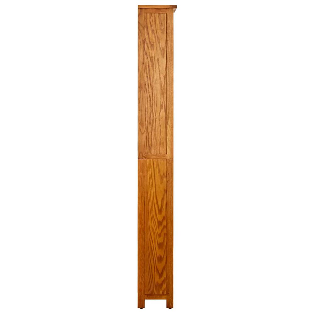 vidaXL 6-Tier Bookcase 20.4"x8.6"x70.8" Solid Oak Wood. Picture 3