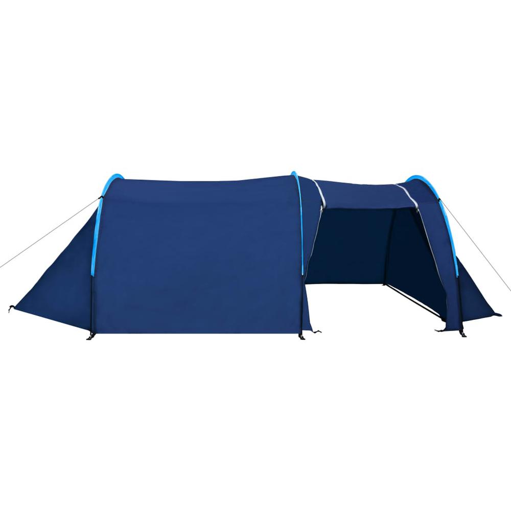 vidaXL Camping Tent 4 Persons Navy Blue/Light Blue. Picture 3