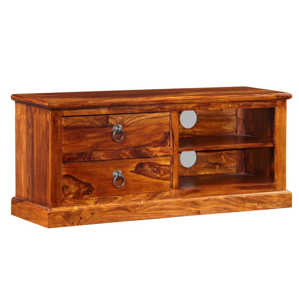 vidaXL TV Cabinet Solid Sheesham Wood 35.4"x11.8"x15.7". Picture 3