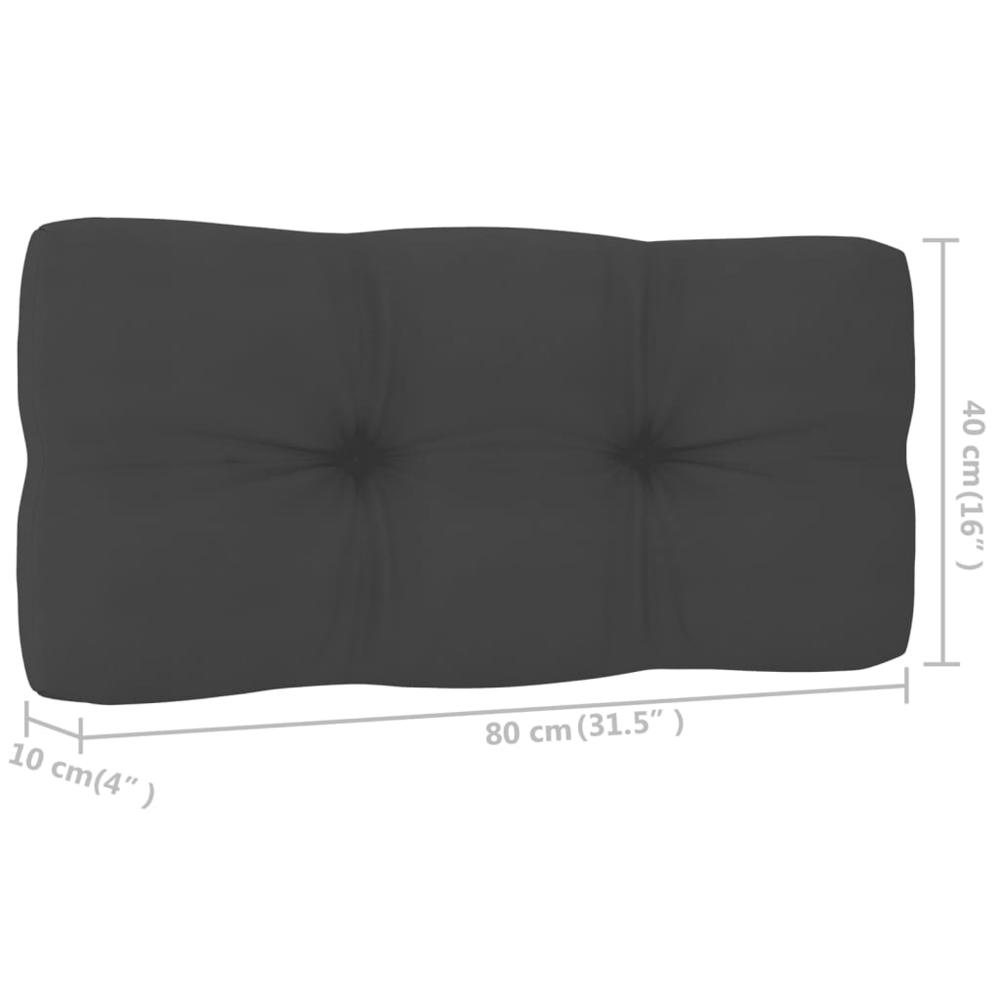 vidaXL Pallet Sofa Cushion Anthracite 31.5"x15.7"x3.9". Picture 4