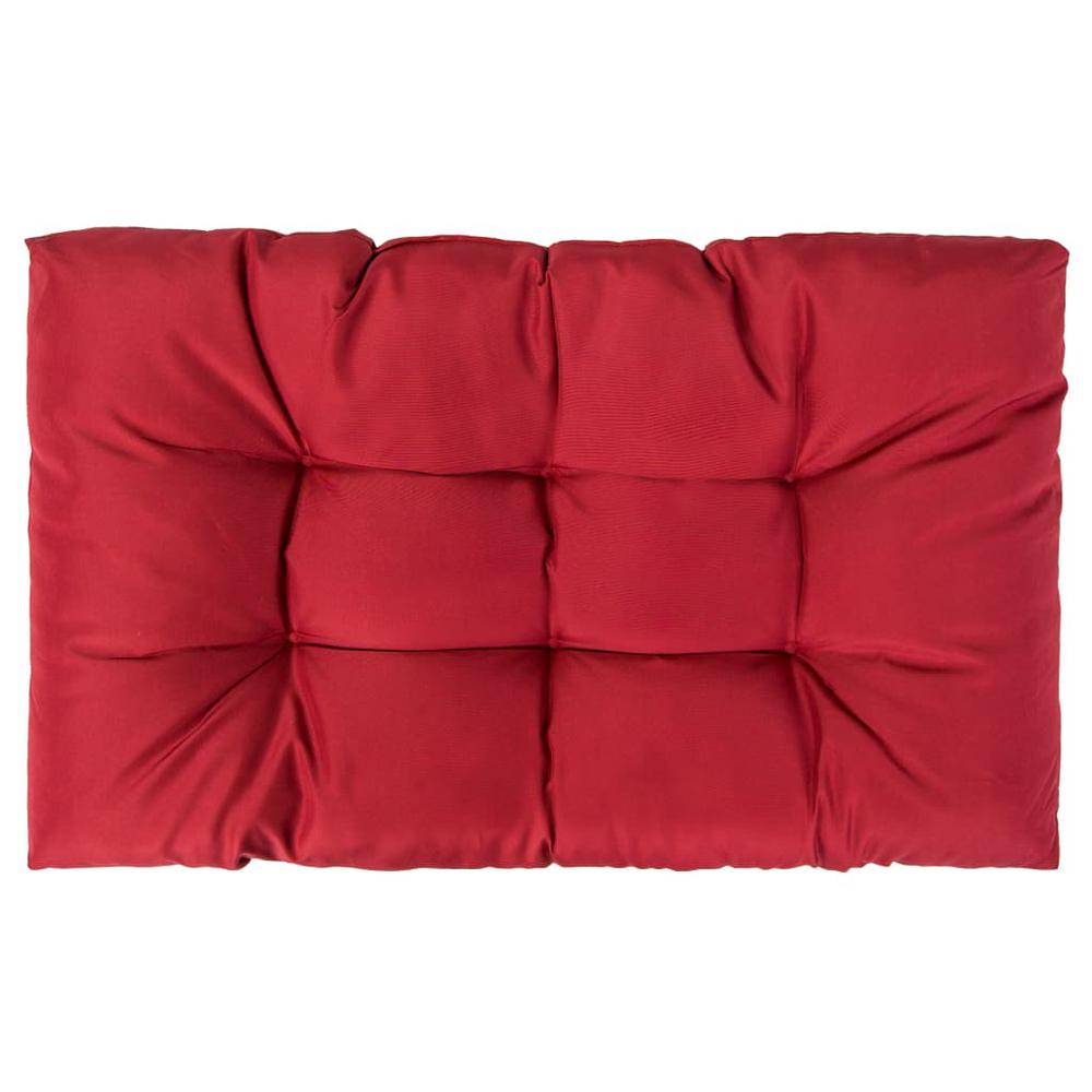 vidaXL Pallet Cushions 2 pcs Red Polyester. Picture 3