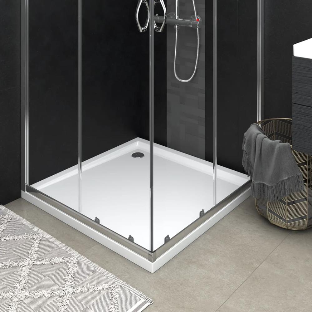 vidaXL Square ABS Shower Base Tray White 31.5"x31.5". Picture 1