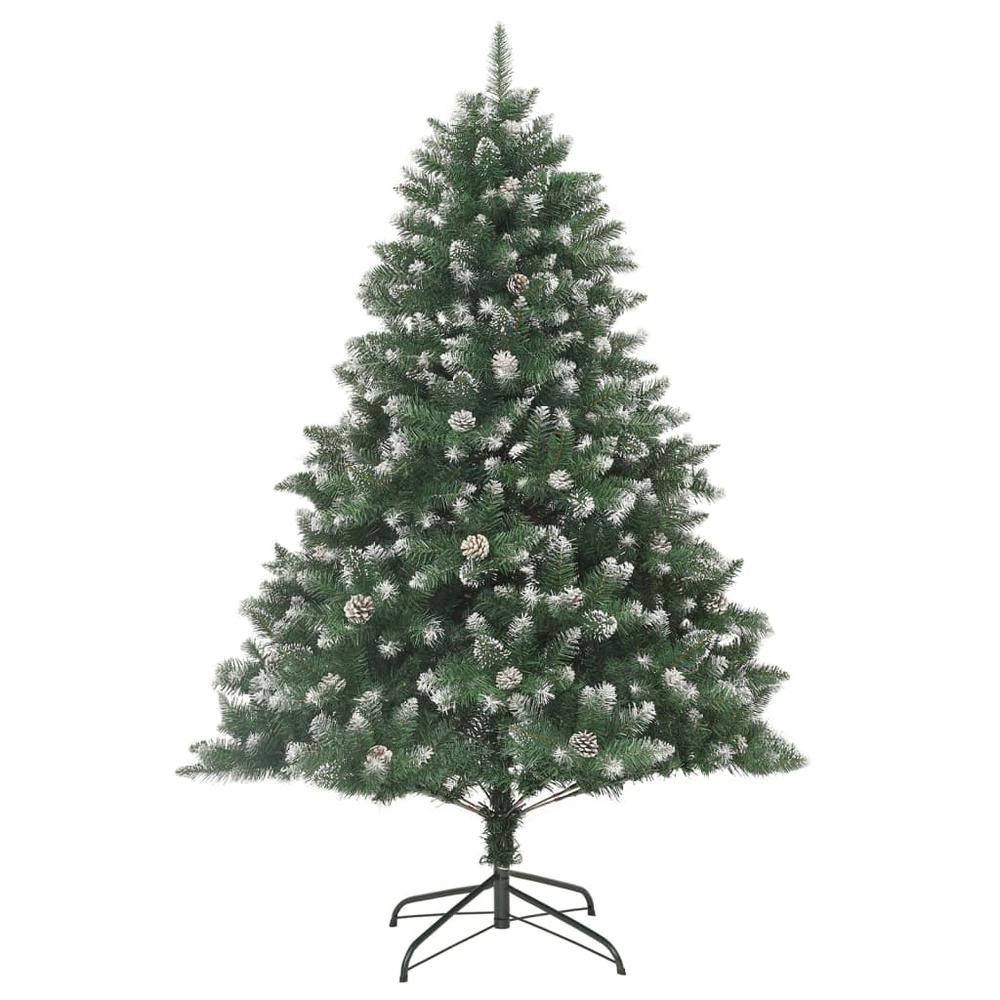 vidaXL Artificial Christmas Tree with Stand 70.9" PVC. Picture 2
