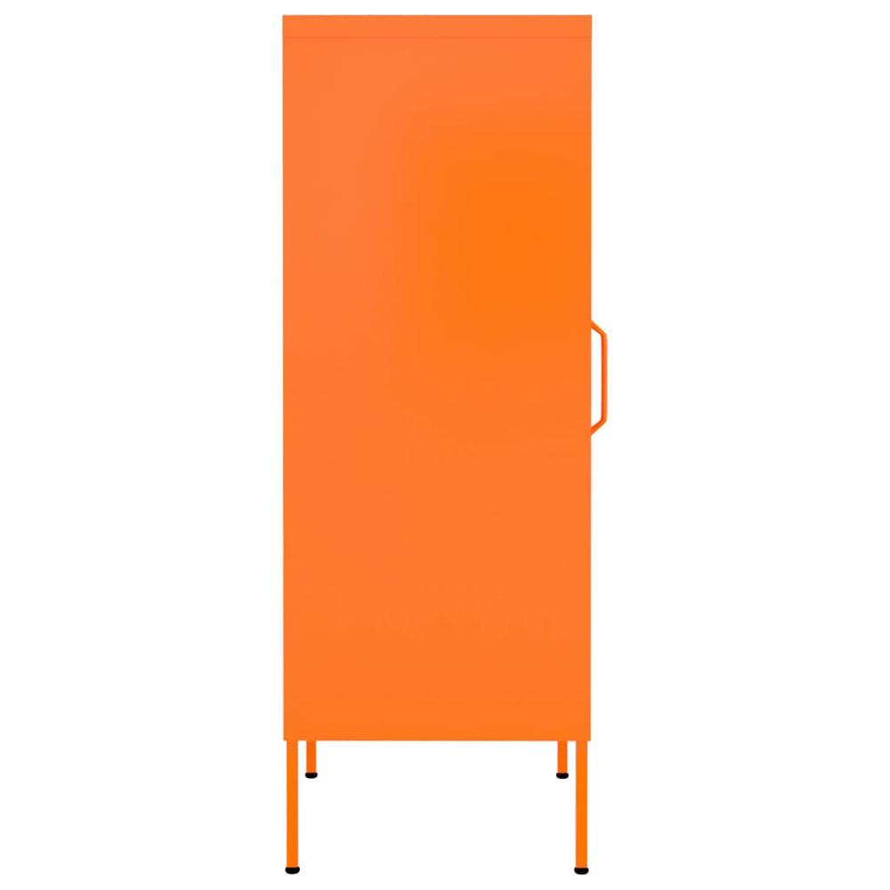 vidaXL Storage Cabinet Orange 16.7"x13.8"x40" Steel, 336192. Picture 4