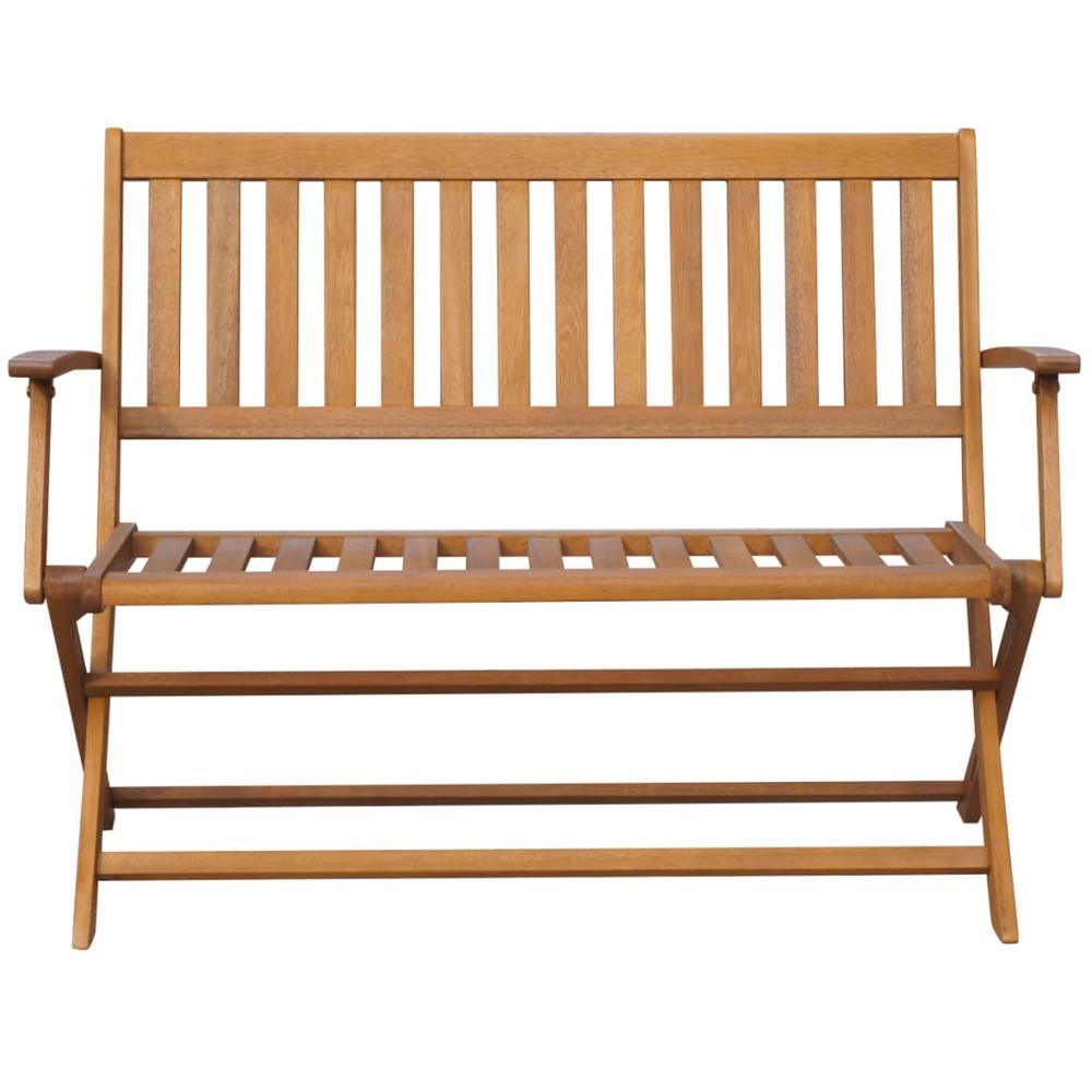vidaXL Patio Bench with Cushion 47.2" Solid Acacia Wood, 3064239. Picture 3