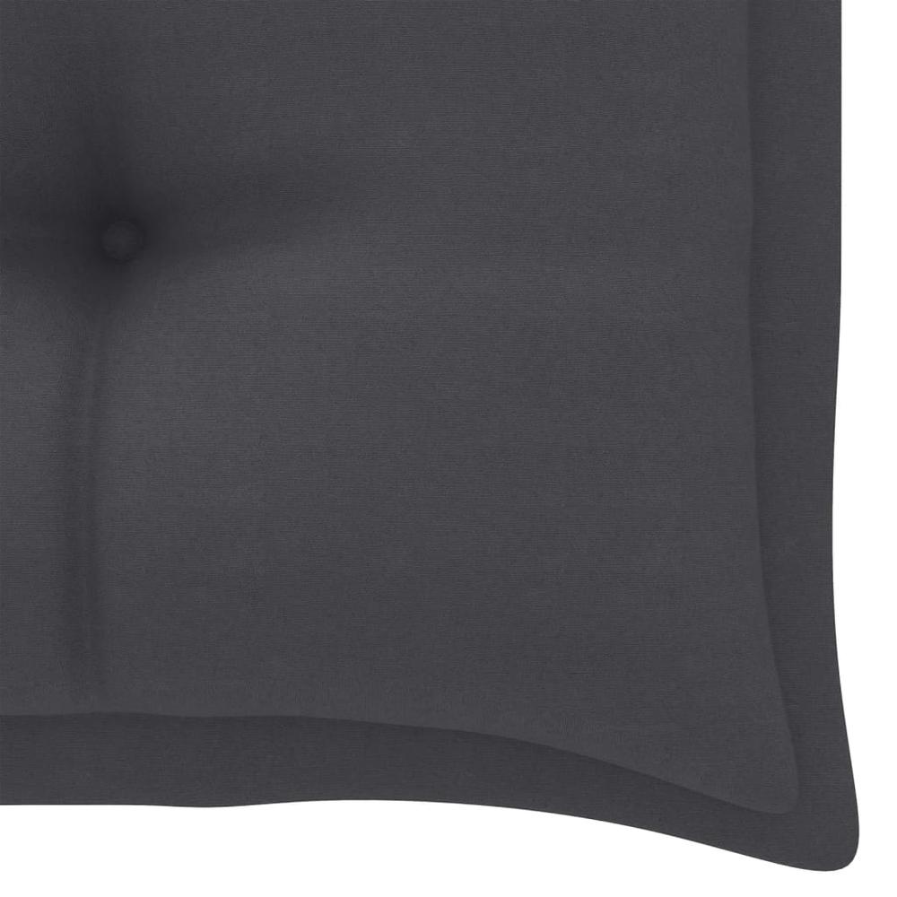 vidaXL Garden Bench Cushion Anthracite 43.3"x19.6"x2.7" Fabric. Picture 4