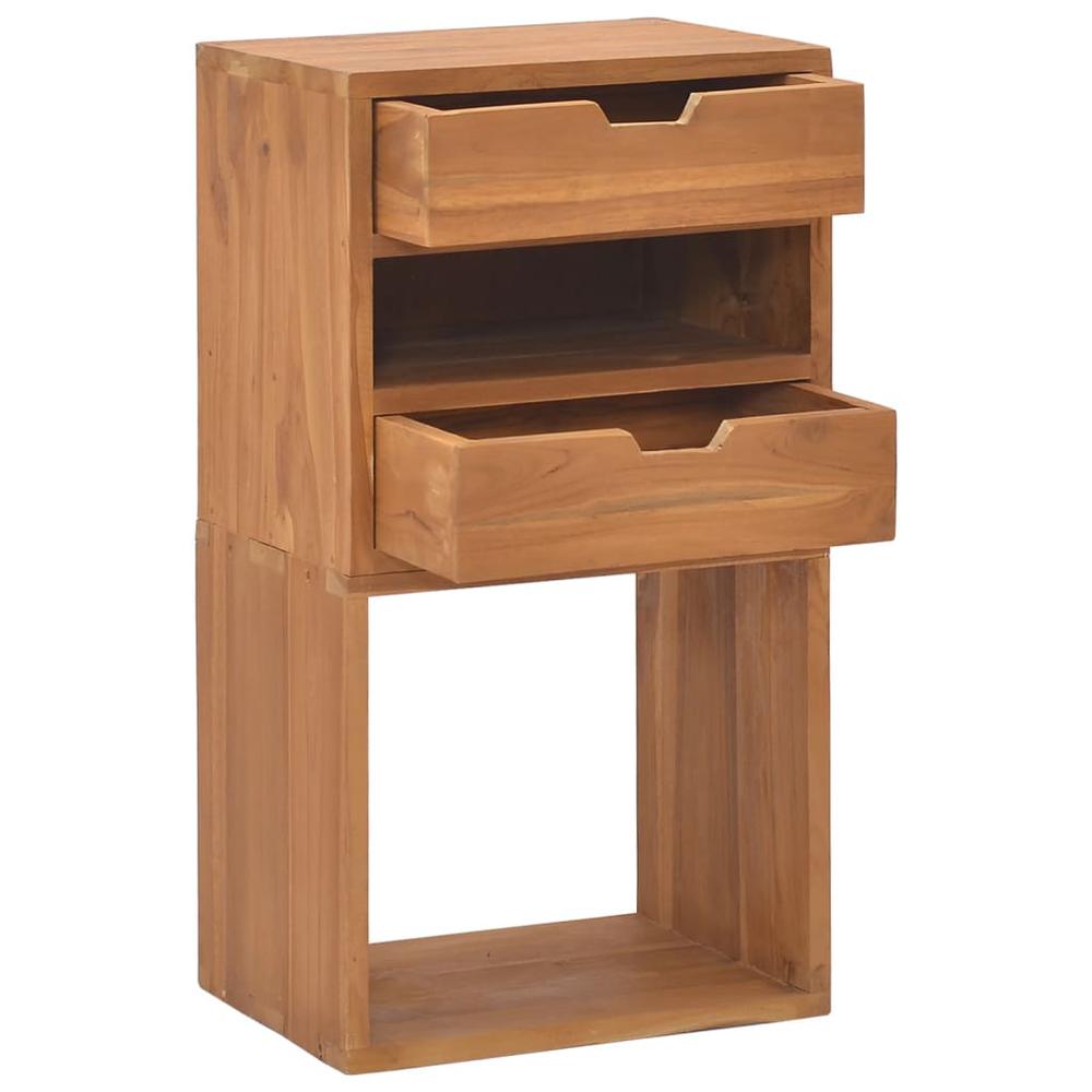vidaXL Storage Cabinet 15.7"x11.8"x29.9" Solid Teak Wood. Picture 2