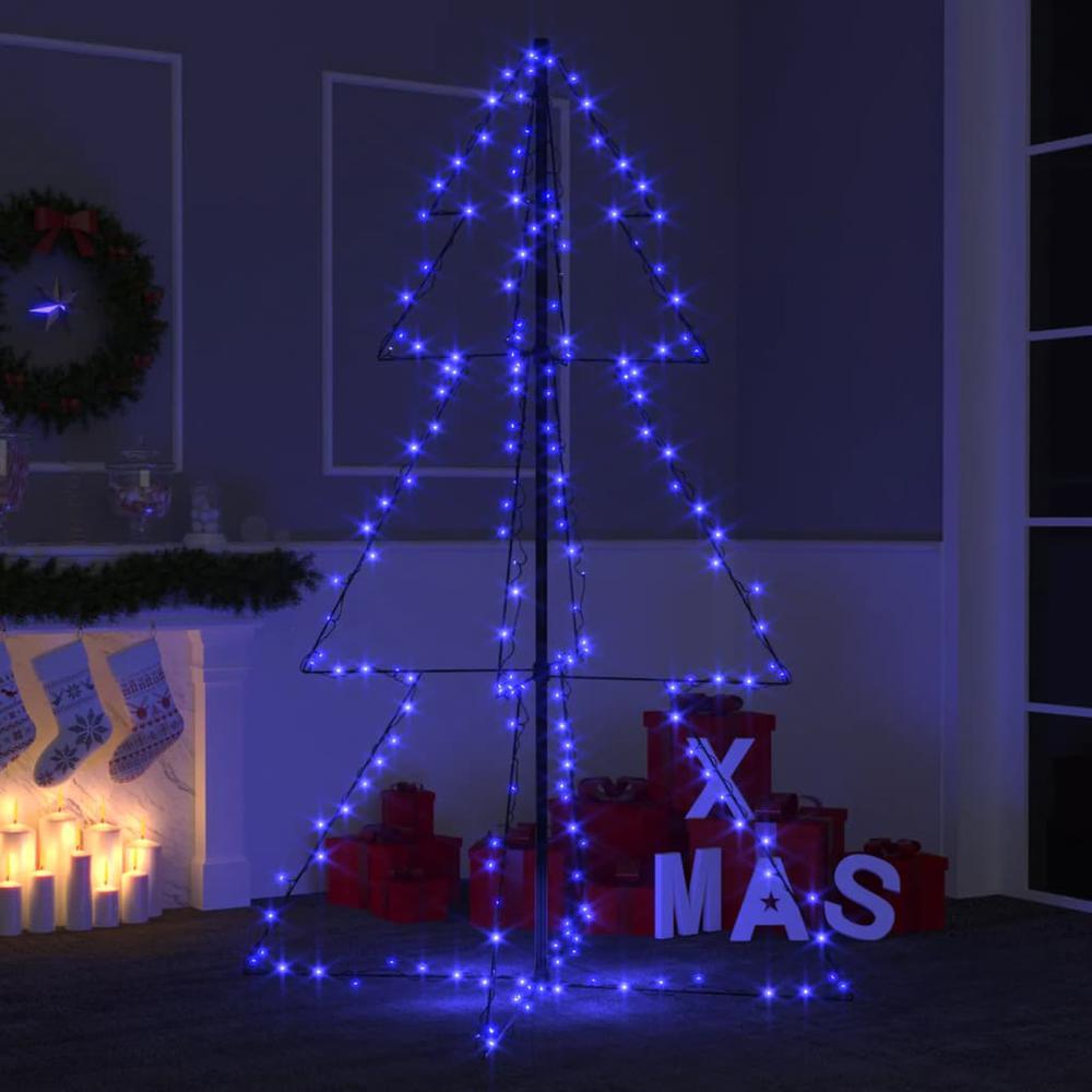 vidaXL Christmas Cone Tree 200 LEDs Indoor and Outdoor 38.6"x59.1", 328577. Picture 1