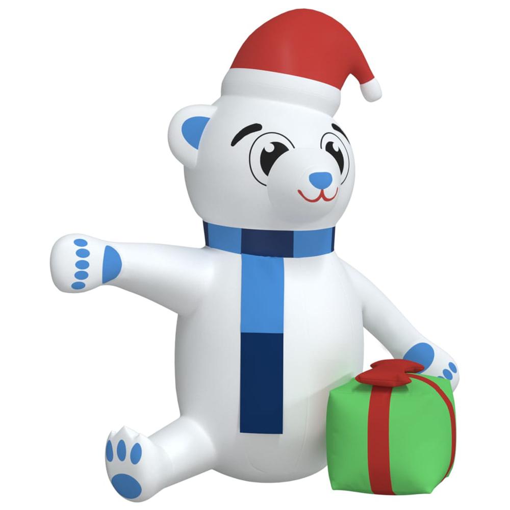 vidaXL Christmas Inflatable Teddy Bear LED 94.5". Picture 4