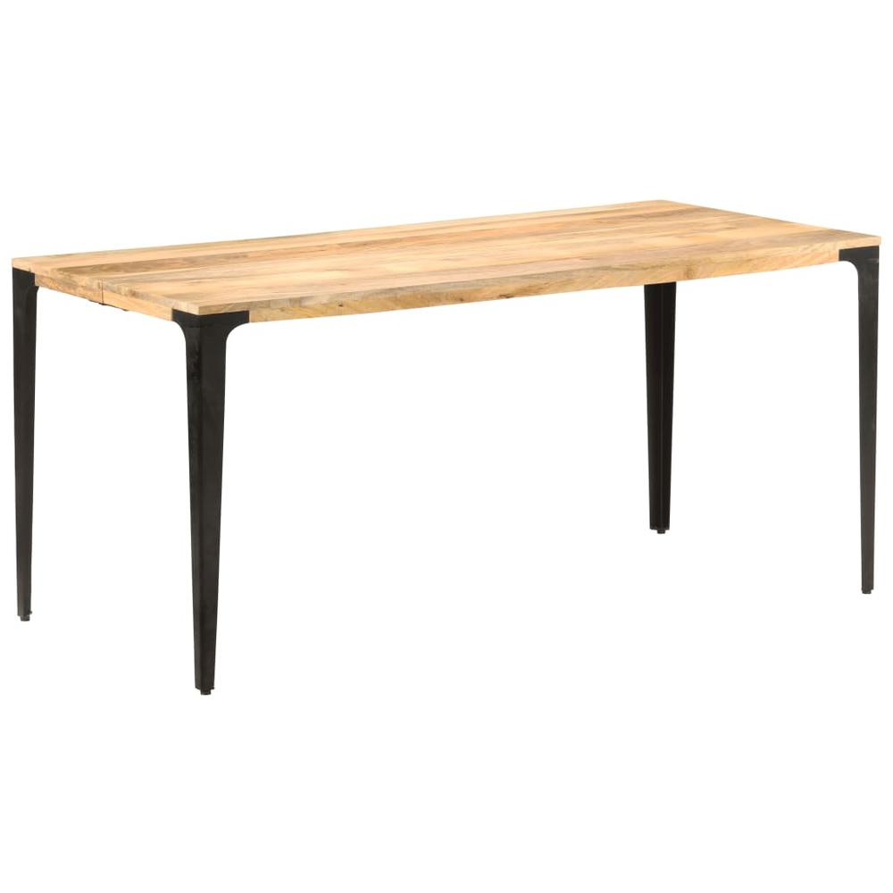 vidaXL Dining Table 63"x31.5"x29.9" Solid Mango Wood. Picture 1