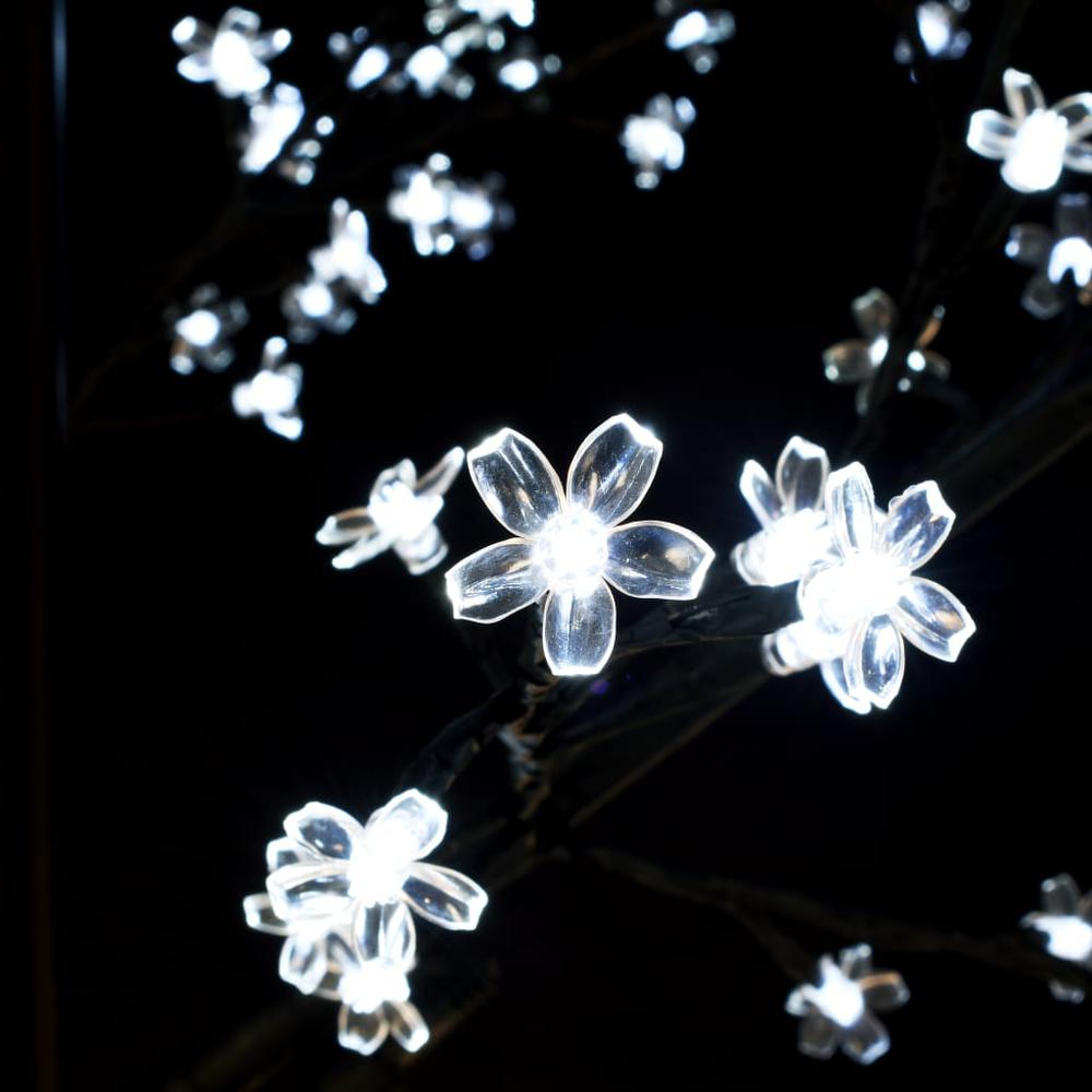 vidaXL Christmas Tree 200 LEDs Cold White Light Cherry Blossom 70.9". Picture 4