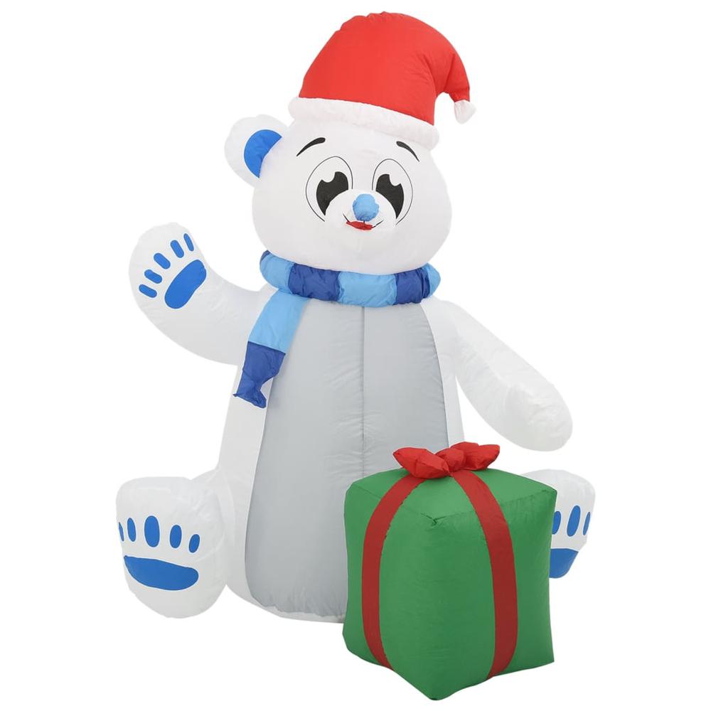 vidaXL Christmas Inflatable Polar Bear LED Indoor and Outdoor 5.9'. Picture 2