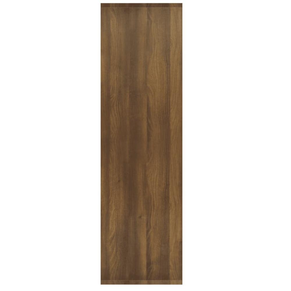 vidaXL Book Cabinet/Room Divider Brown Oak 31.5"x11.8"x40.6" Engineered wood. Picture 4
