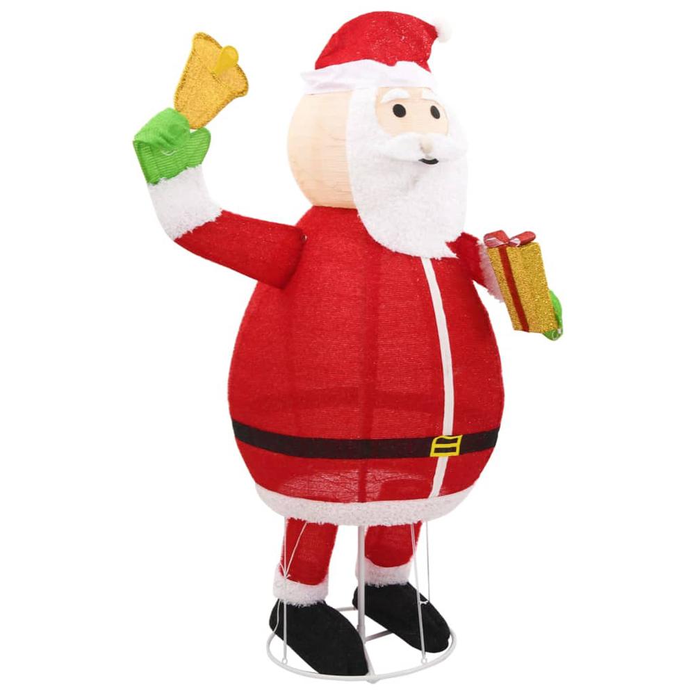 vidaXL Decorative Christmas Santa Claus Figure LED Luxury Fabric 70.9". Picture 4
