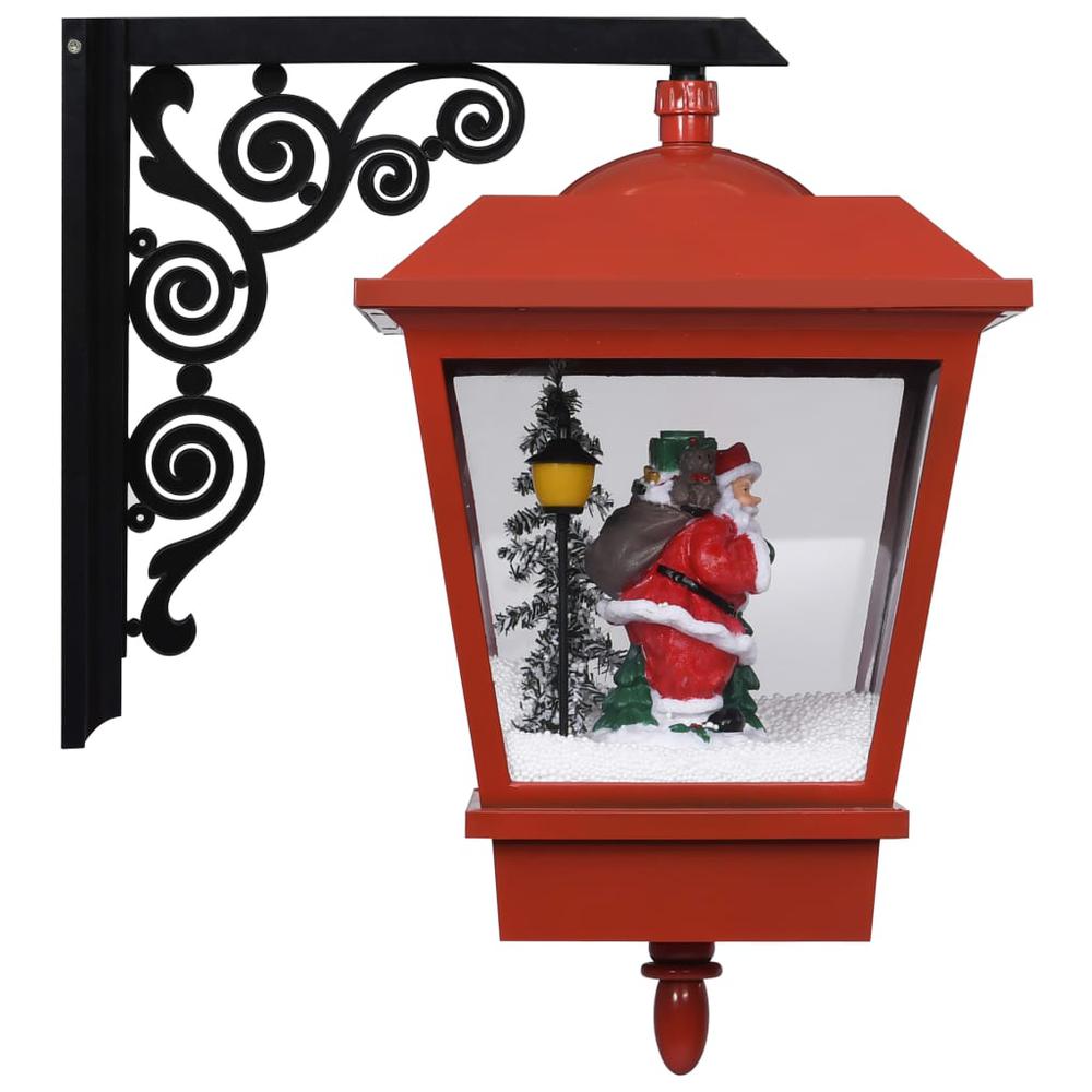 vidaXL Christmas Wall Lamp with LED Lights and Santa Red 15.7"x10.6"x17.7". Picture 3