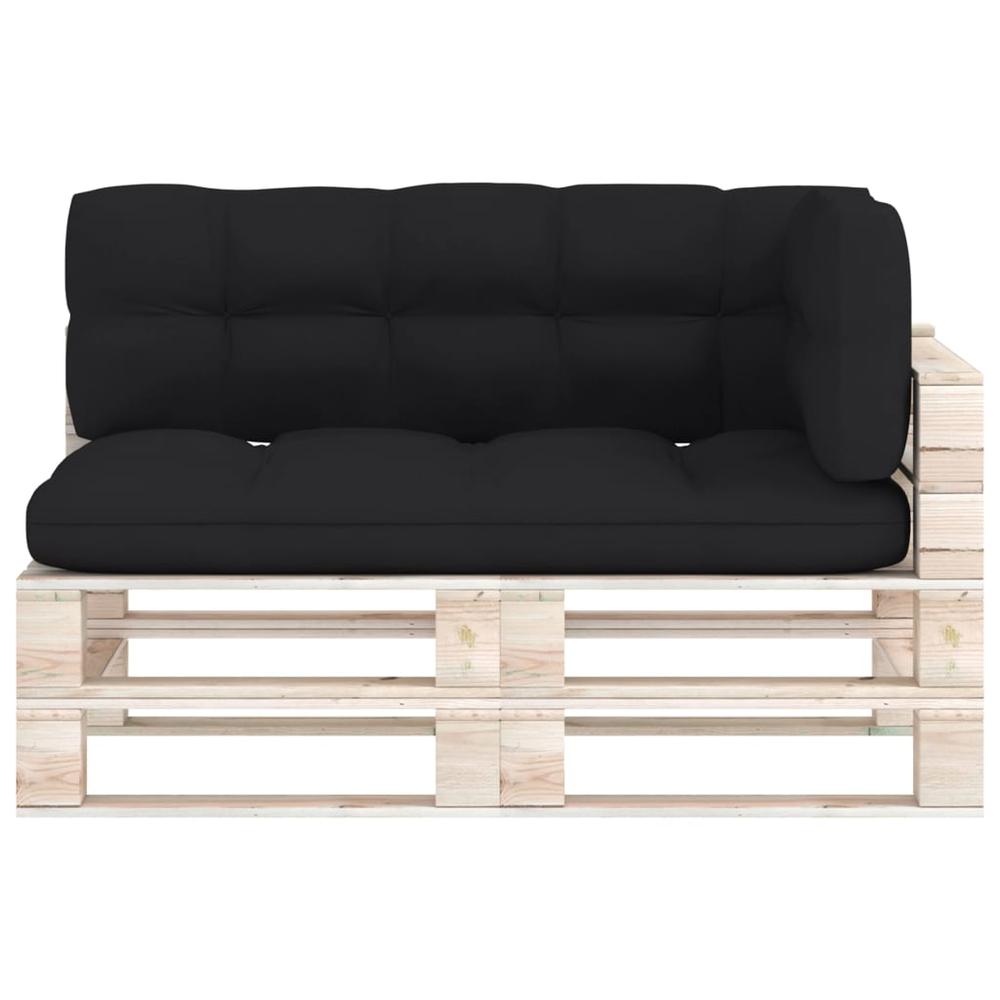vidaXL Pallet Sofa Cushions 3 pcs Black, 314565. Picture 3