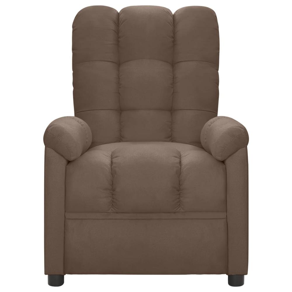 vidaXL Recliner Taupe Fabric. Picture 2