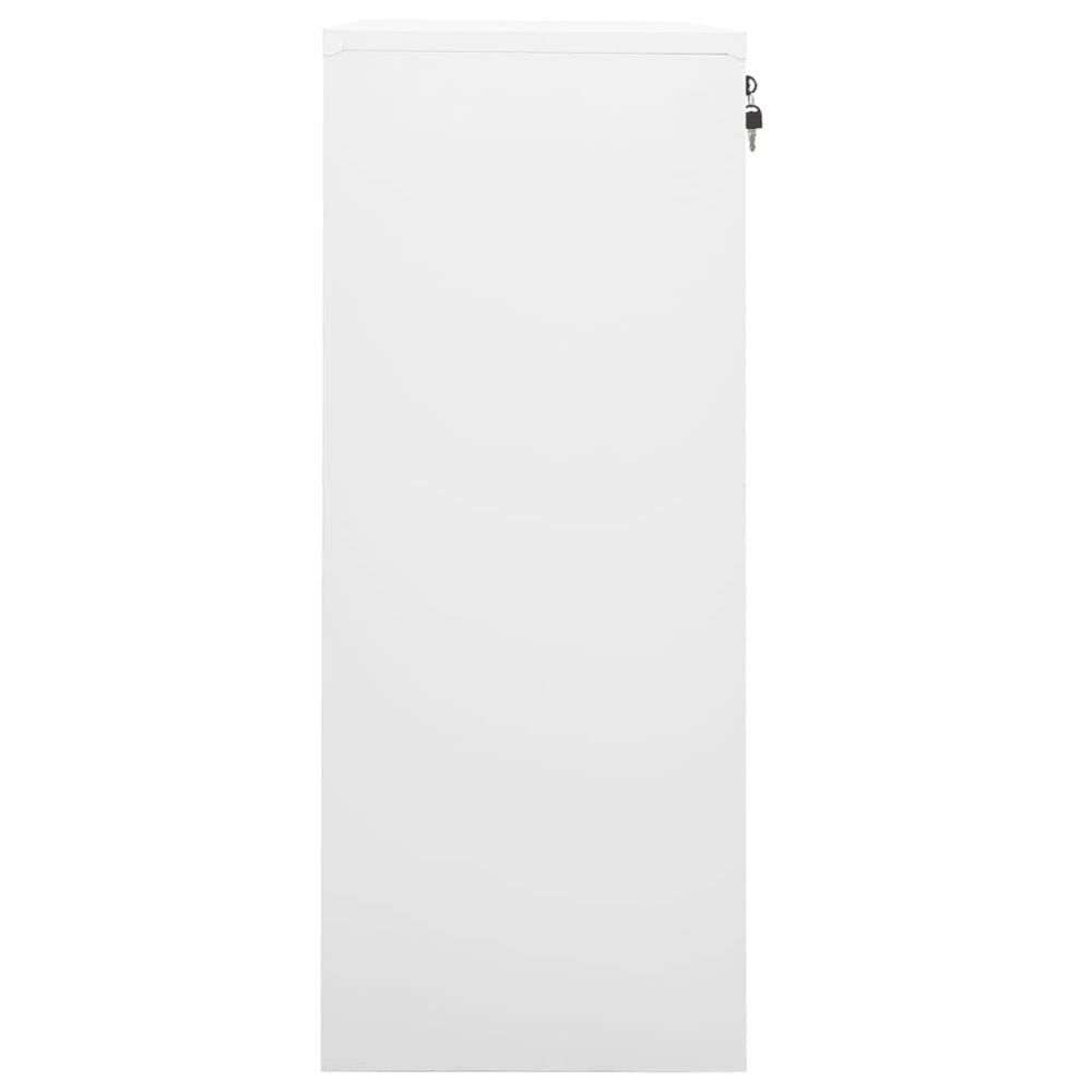 vidaXL Office Cabinet White 35.4"x15.7"x40.2" Steel, 336409. Picture 3