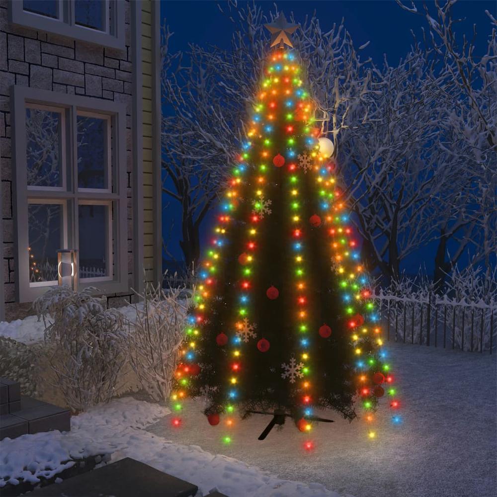 vidaXL Christmas Tree Net Lights with 300 LEDs Colorful 118.1". Picture 1