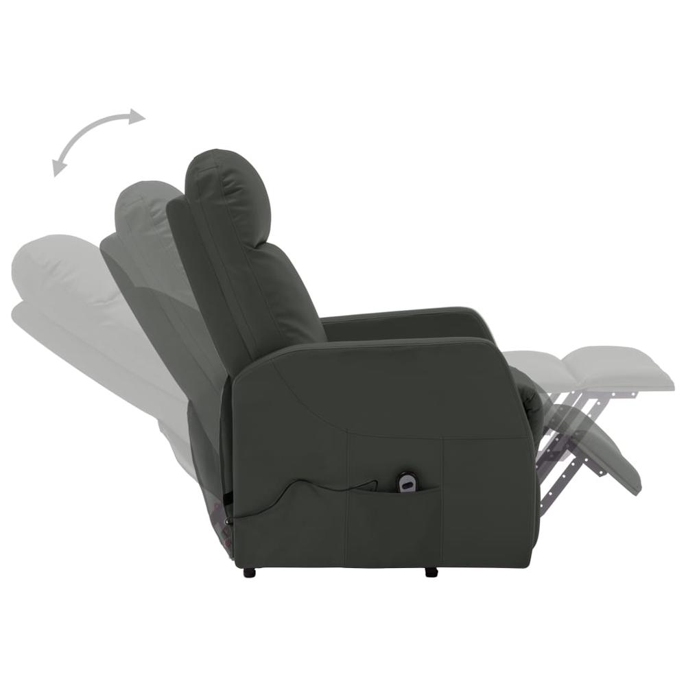 vidaXL Stand-up Recliner Anthracite Faux Leather, 321369. Picture 4