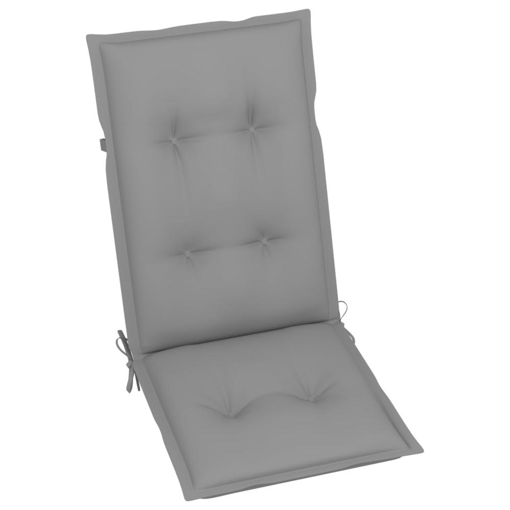 vidaXL Garden Chair Cushions 4 pcs Gray 47.2"x19.7"x2.8". Picture 2
