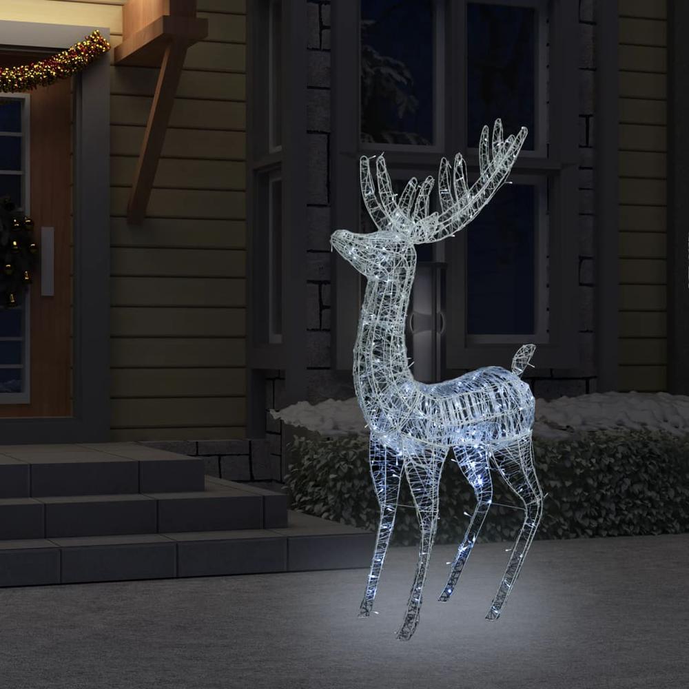 vidaXL XXL Acrylic Christmas Reindeer 250 LED 70.9" Cold white. Picture 3