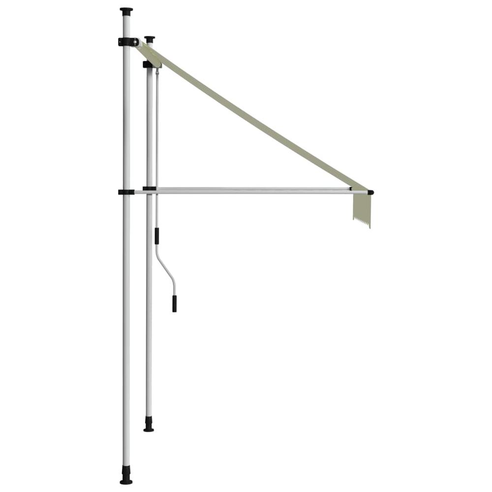 vidaXL Manual Retractable Awning 39.4" Cream. Picture 3